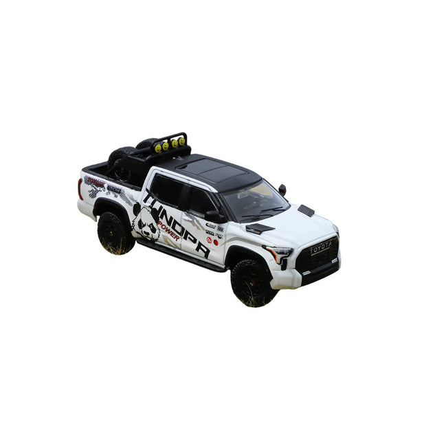 GCD Toyota Tundra TRD Pro Panda Livery LHD with Accessories White 1:64 Scale Diecast Model