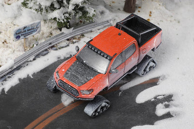 GCD Toyota Tacoma LHD Snowflake with Accessories Orange 1:64 Scale Diecast Model