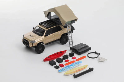 GCD Toyota 4Runner Lightly Modified Version with 18pcs Accessories Silk & Nocturne Black 1:64 Scale Diecast Model