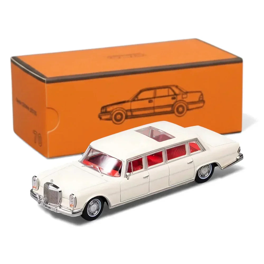 GCD Mercedes-Benz 600 Pullman Limousine No.34 Off-White 1:64 Scale Diecast Model