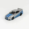 GCD DieCast Team Nissan Nismo Skyline GT-R Z-Tune R34 Silver 1:64 Scale Diecast Model