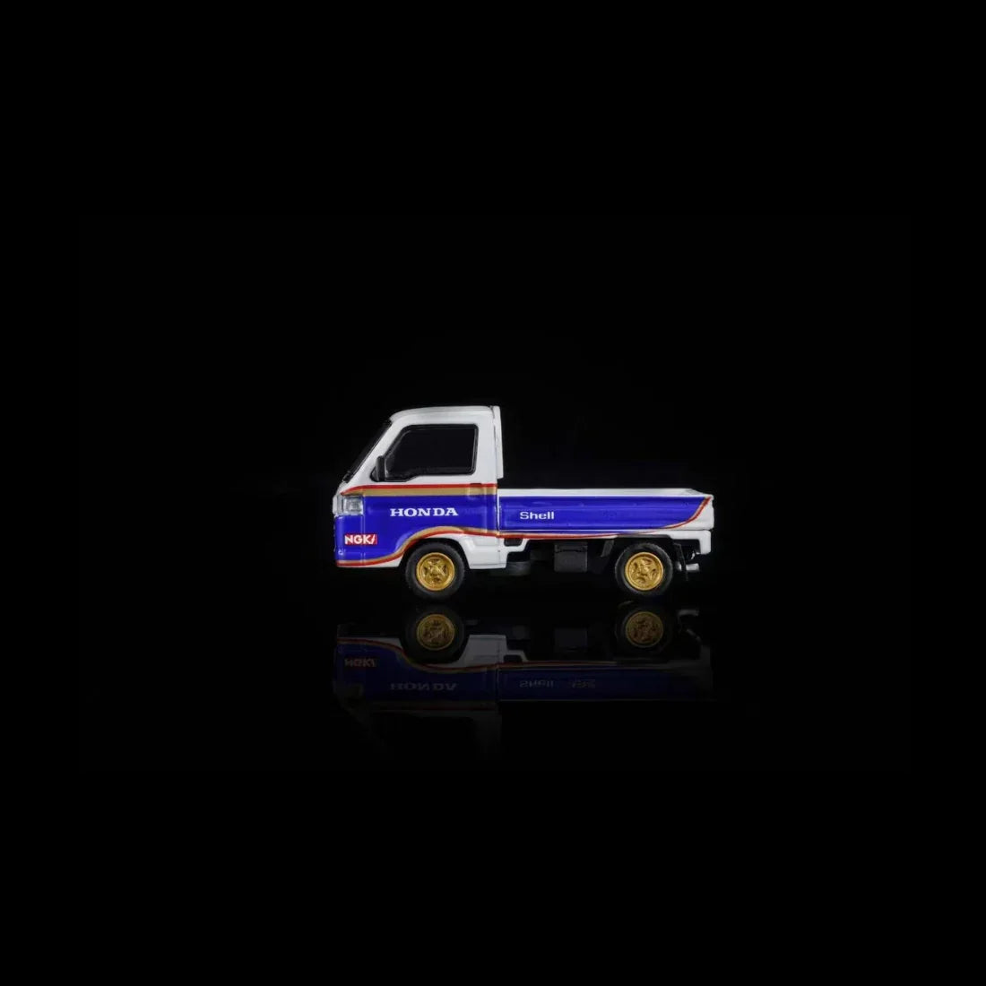 *PRE-ORDER* Honda ACTY 4WD Customized Blue & White Livery with Accessories, 1:64 Scale - Motor Helix