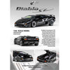 PRE-ORDER Works Model Custom Lamborghini Diablo SV, 1:64 Scale (Metallic Black)
