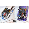 *PRE-ORDER* Skyline ER34, LB-Super Silhourte Wide Body (Removable Hood & 1 Transparent Hood Included) Silver Swirl, 1:64 Scale