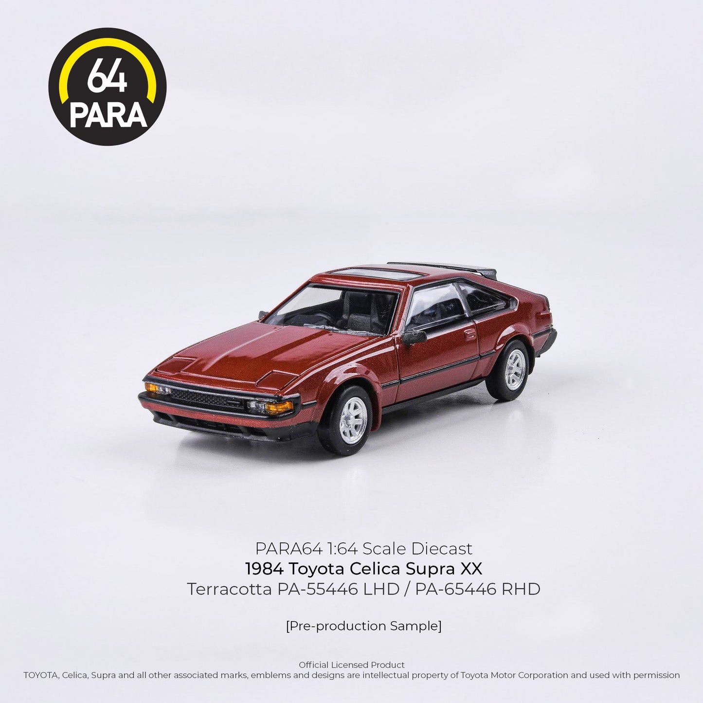 Toyota Celica Supra XX 1984 Terracotta Variant 1:64 Scale Diecast Collectible