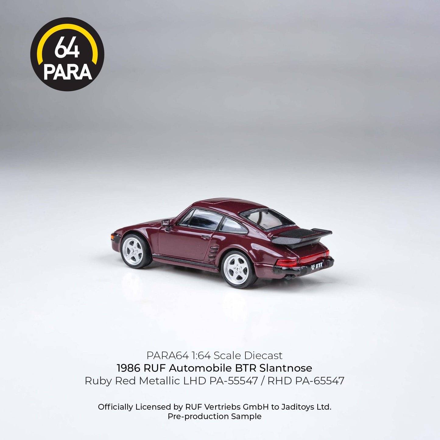 RUF Automobile BTR Slantnose 1986 1:64 Scale Diecast Collectible