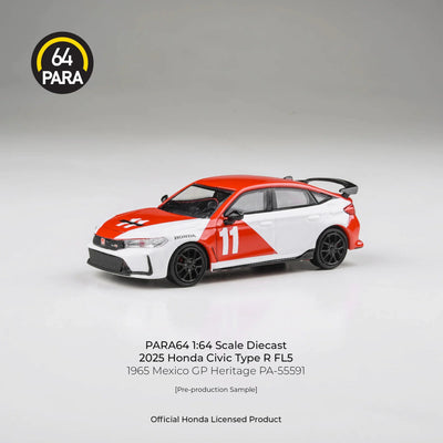 PARA64 Honda Civic Type R FL5 1965 Mexico GP Heritage 1:64 Scale Diecast Model (White & Red) – Pre-Order