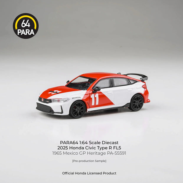 PARA64 Honda Civic Type R FL5 1965 Mexico GP Heritage 1:64 Scale Diecast Model (White & Red) – Pre-Order