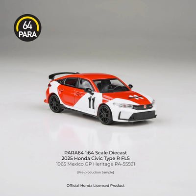 PARA64 Honda Civic Type R FL5 1965 Mexico GP Heritage 1:64 Scale Diecast Model (White & Red) – Pre-Order