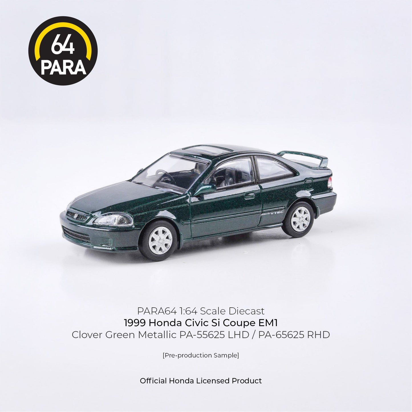 Honda Civic Si Coupe EM1 1999 1:64 Scale Diecast Collectible