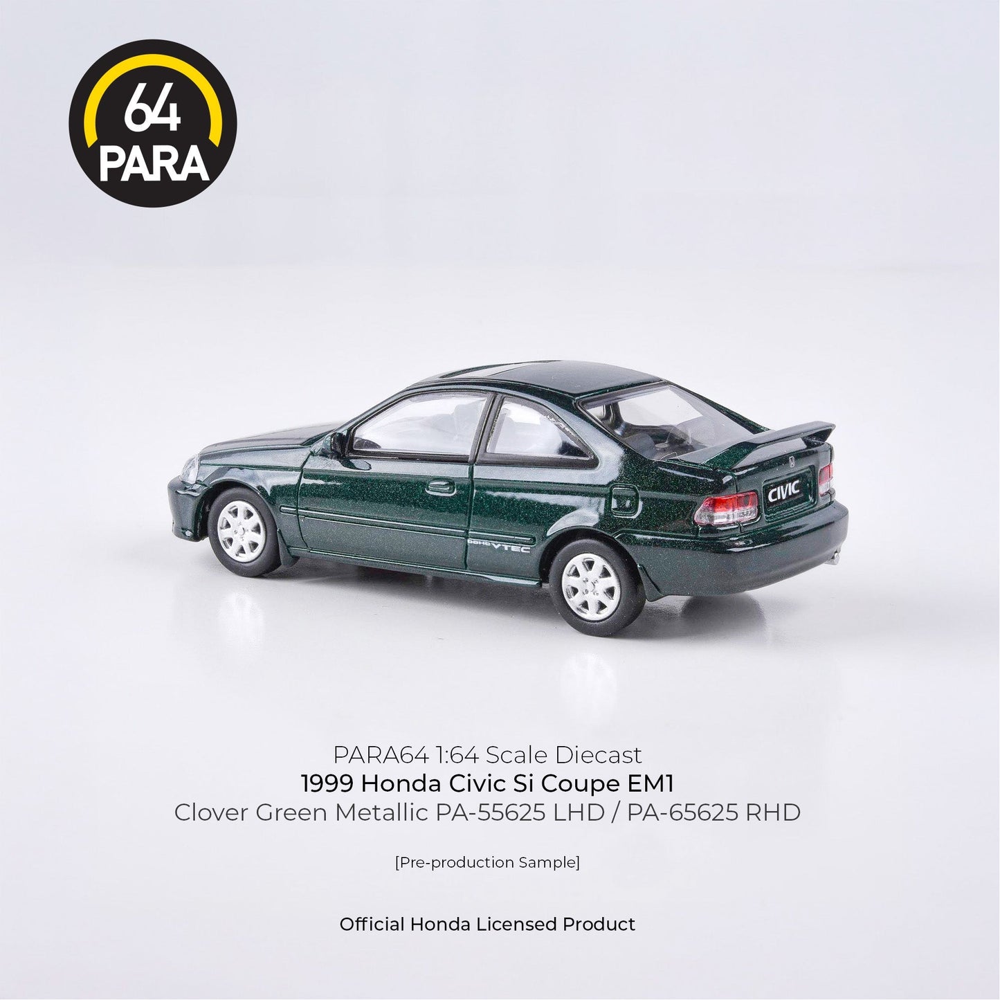 Honda Civic Si Coupe EM1 1999 1:64 Scale Diecast Collectible