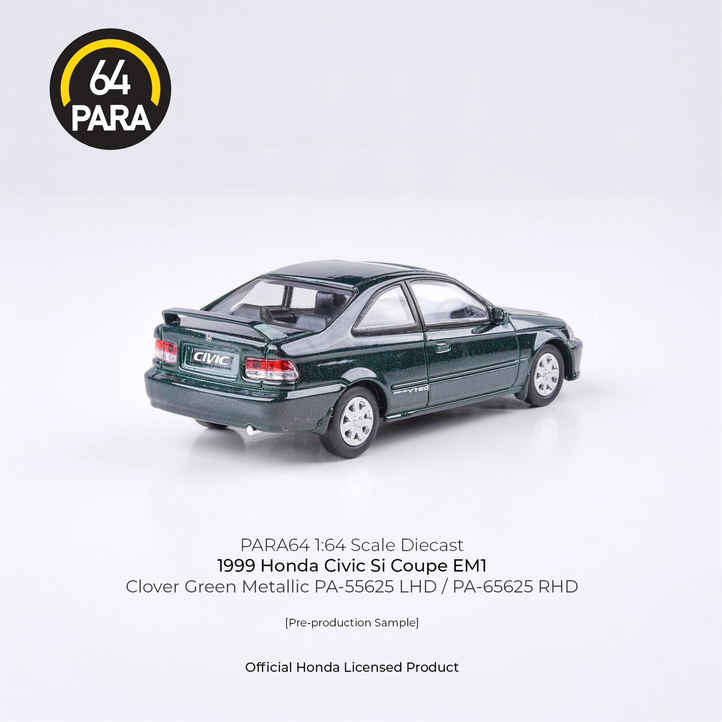 Honda Civic Si Coupe EM1 1999 1:64 Scale Diecast Collectible