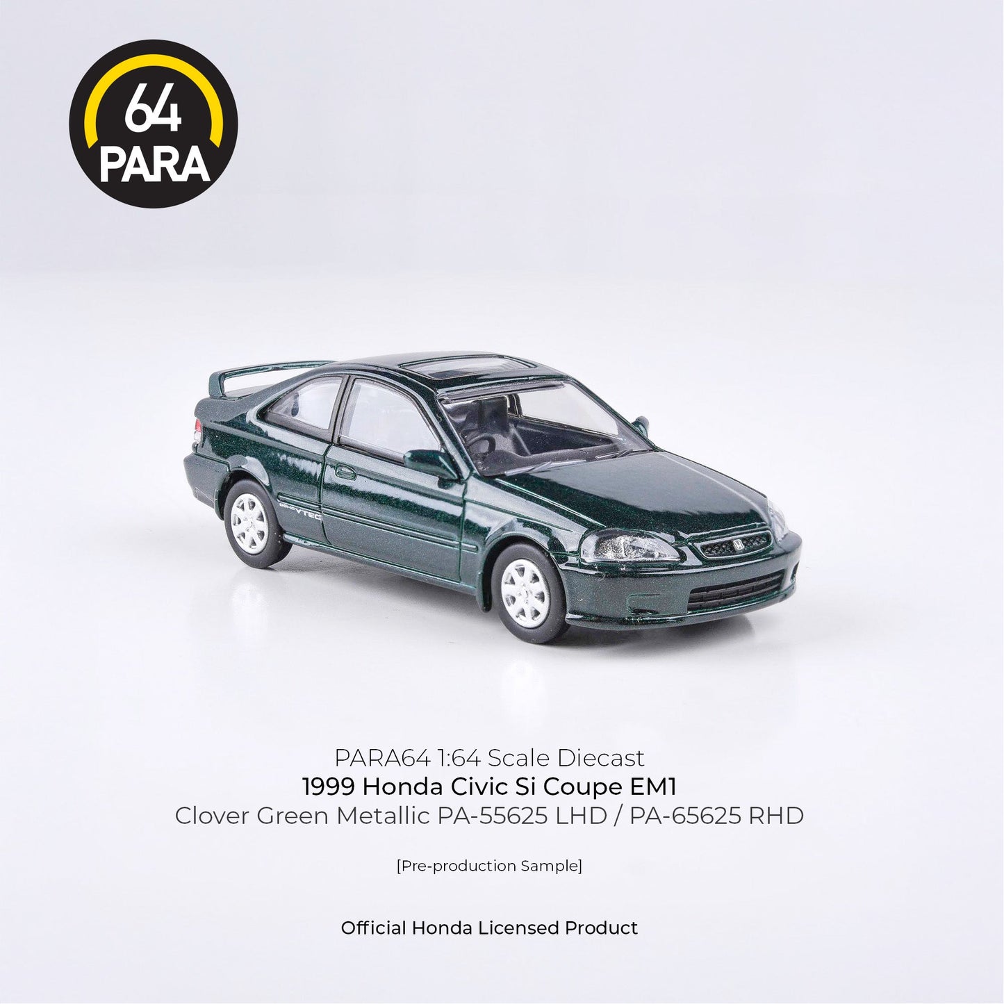Honda Civic Si Coupe EM1 1999 1:64 Scale Diecast Collectible
