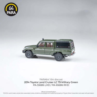 Toyota Land Cruiser LC79 2014 Military Cab Pickup 1:64 Scale Diecast Collectible