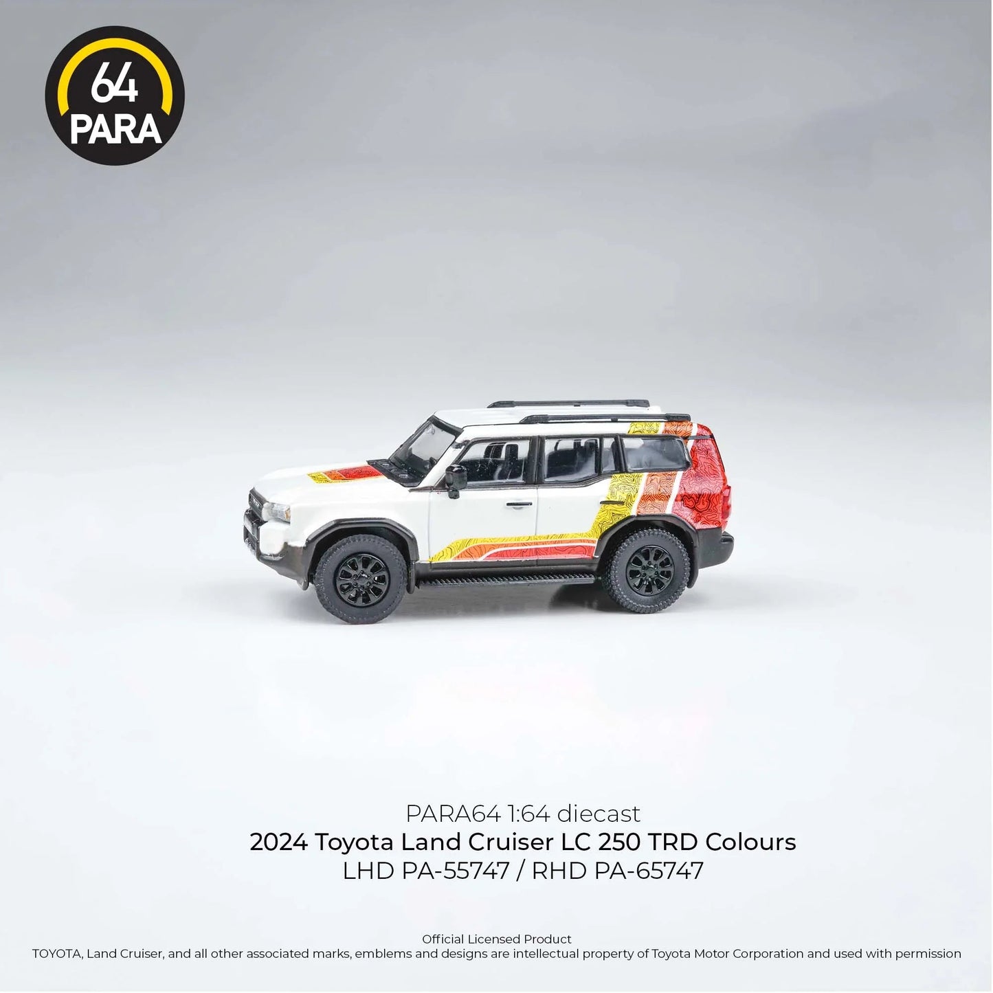 Premium scale diecast model car  – Toyota Land Cruiser LC 250 2024, 1:64 Scale (White) Collectible