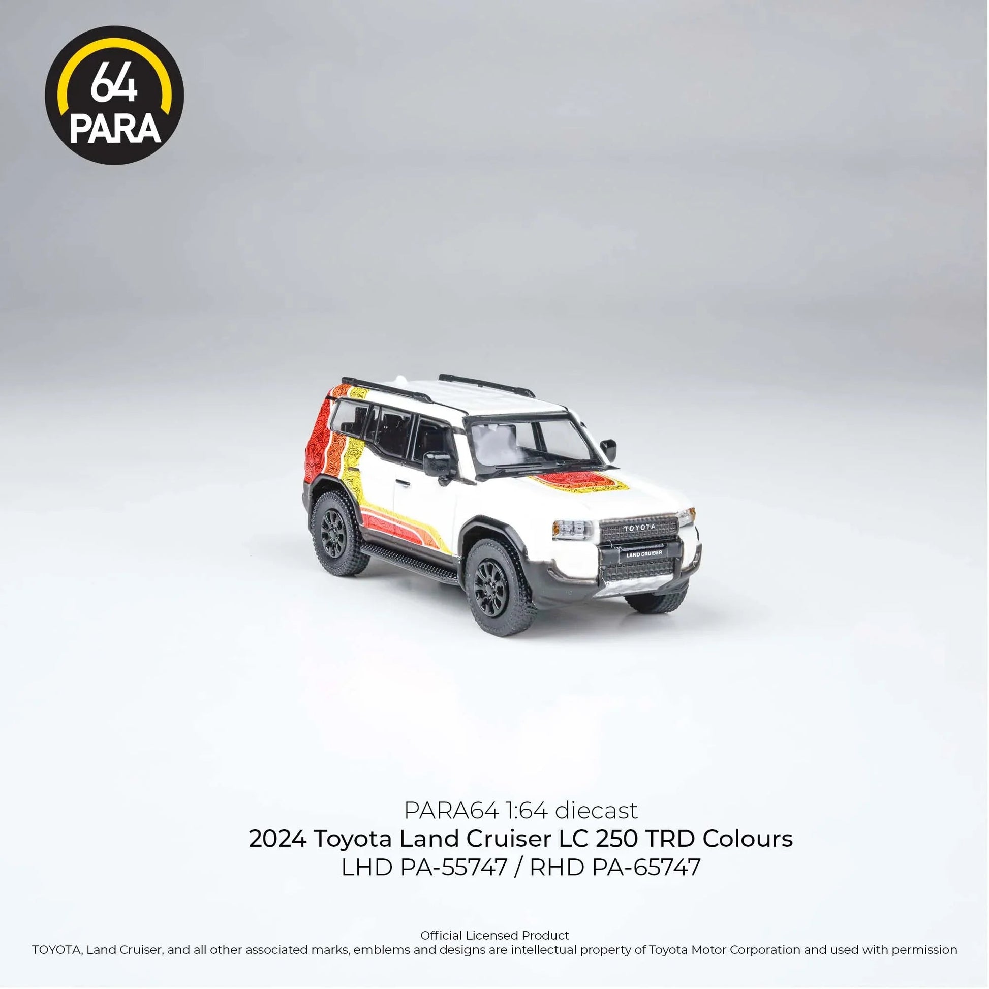 Premium scale diecast model car  – Toyota Land Cruiser LC 250 2024, 1:64 Scale (White) Collectible