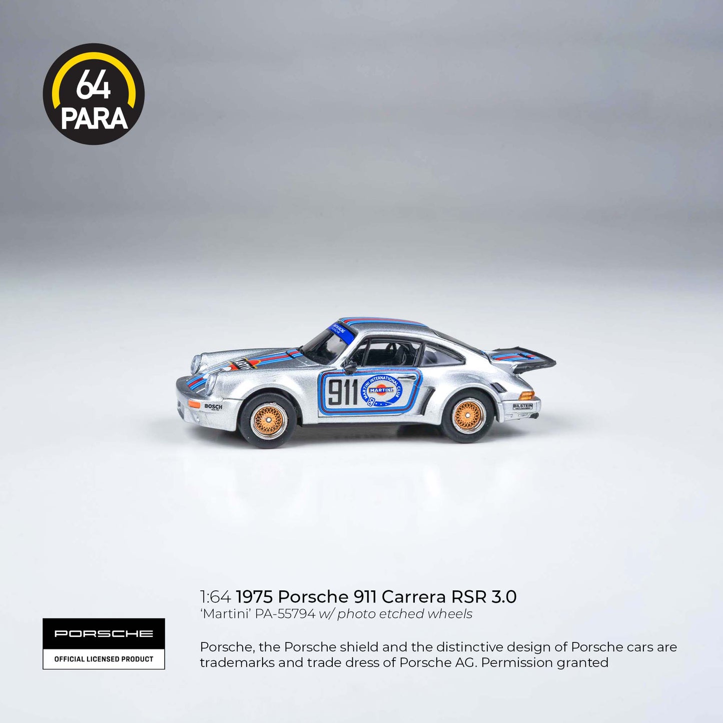 Porsche 911 Carrera RSR 3.0 1975 1:64 Scale Diecast Collectible