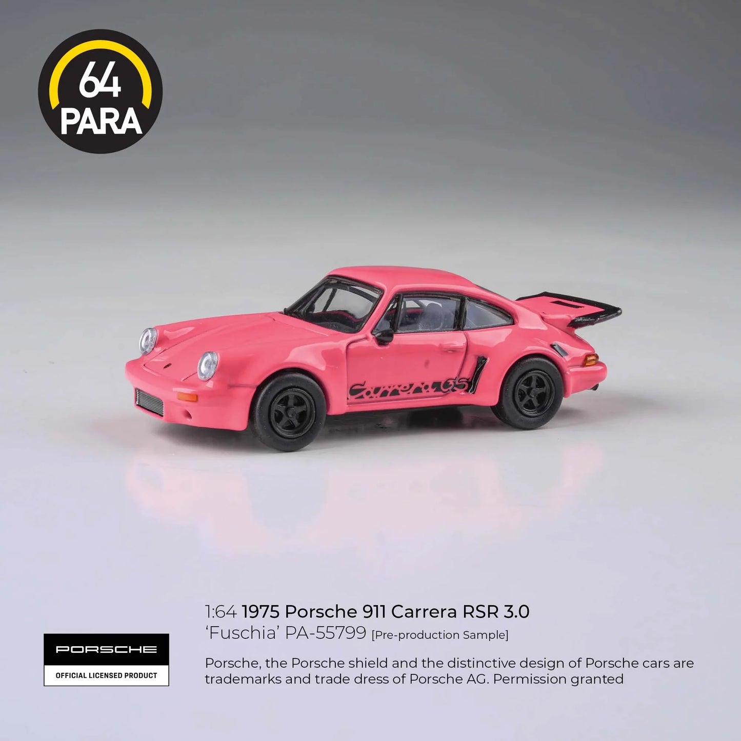PARA64 Porsche 911 Carrera 3.0 RSR Pink 1:64 Scale Diecast Model (Pre-Order)