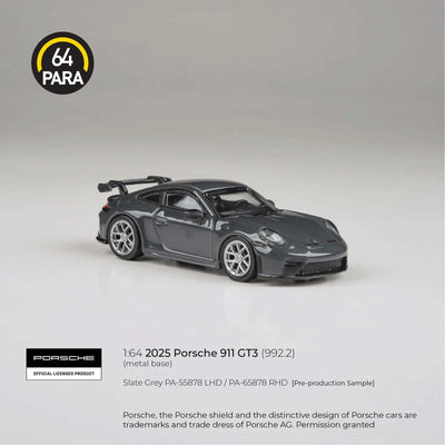 PARA64 Porsche 911 GT3 (992.2) 2025 Slate Grey 1:64 Scale Diecast Model (Pre-Order)