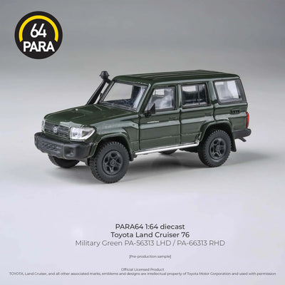 PARA64 Toyota Land Cruiser 76 2014 Military Green 1:64 Scale Diecast Model (Pre-Order)