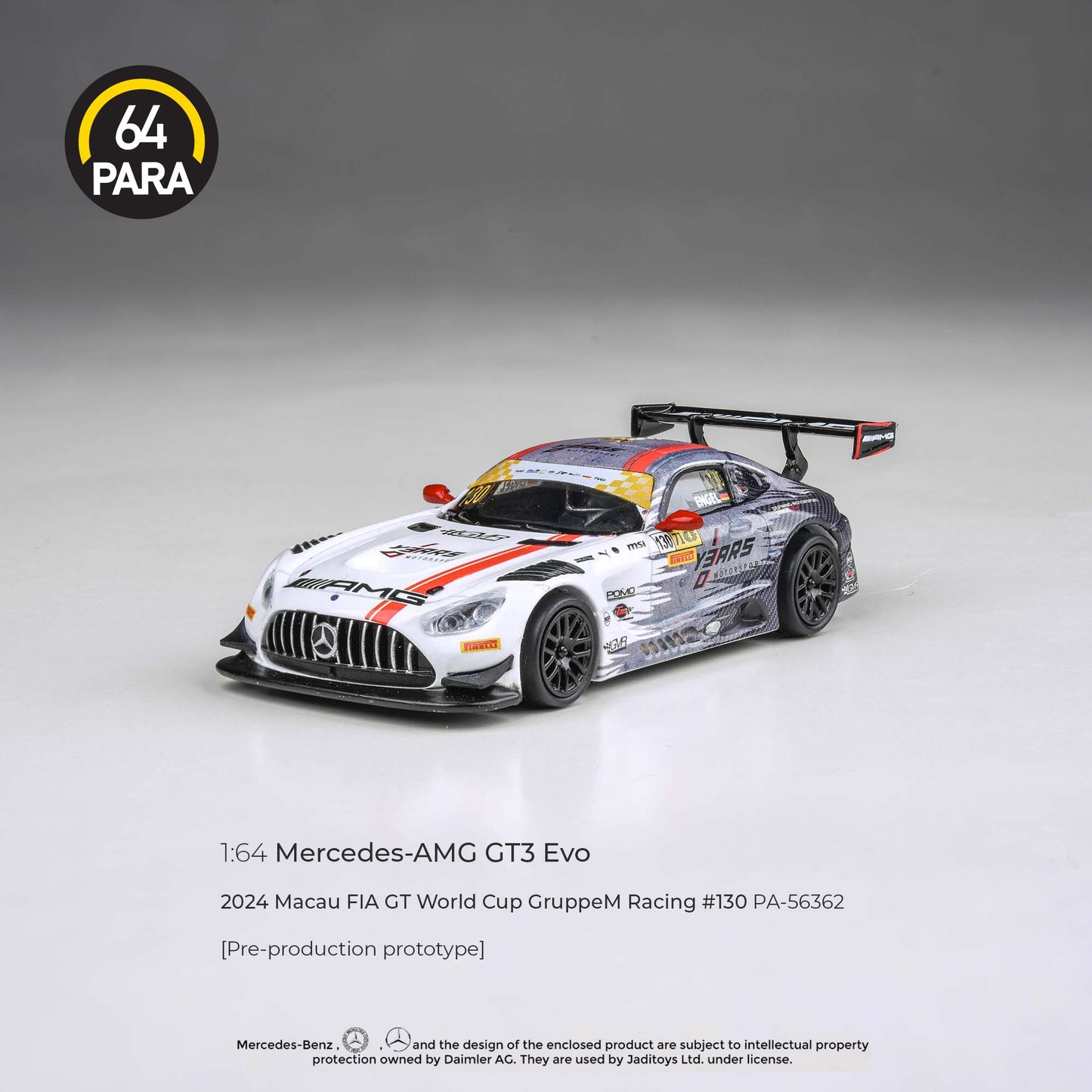 Mercedes-AMG GT3 Evo 2024 1:64 Scale Diecast Collectible