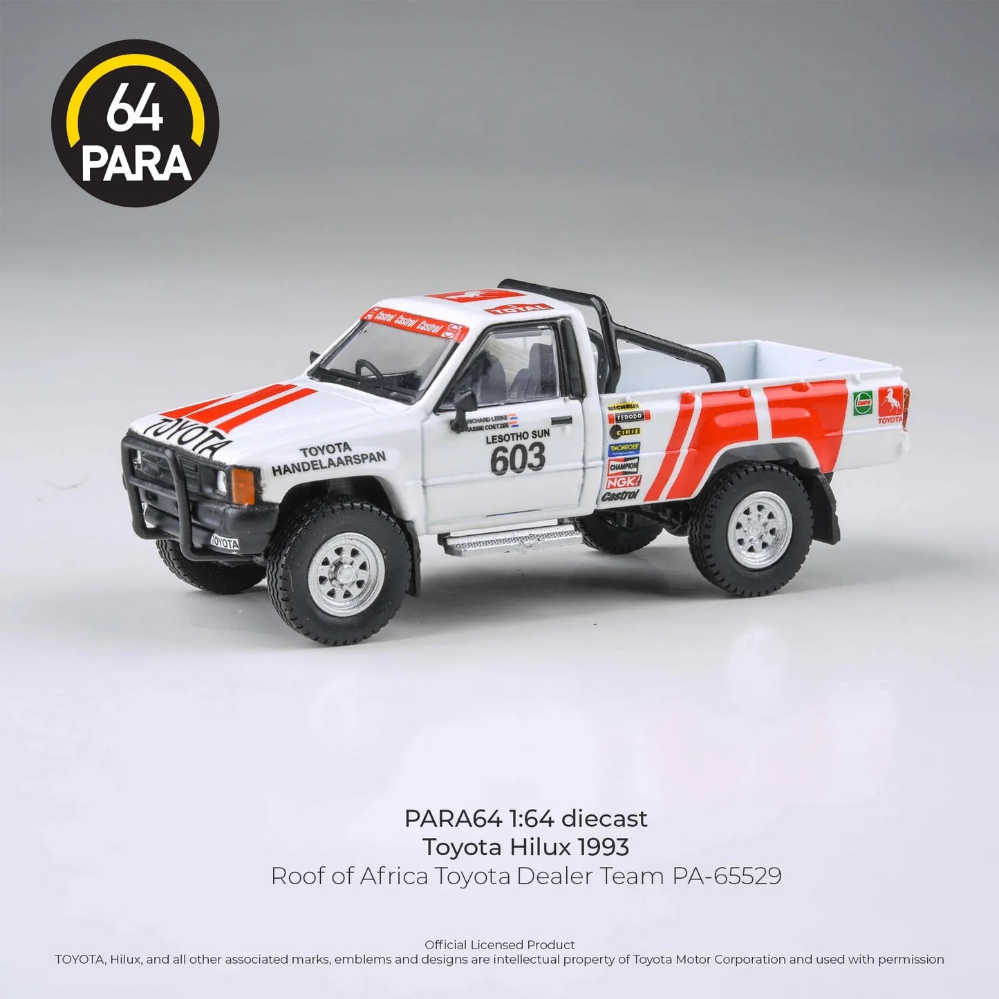 PARA64 Toyota Hilux 1993 Roof of Africa Toyota Dealer Team 1995 1:64 Scale Diecast Model (Pre-Order)