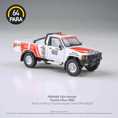 PARA64 Toyota Hilux 1993 Roof of Africa Toyota Dealer Team 1995 1:64 Scale Diecast Model (Pre-Order)