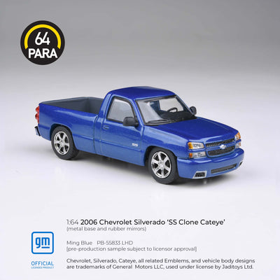 PARA 64 Chevrolet Silverado SS Clone Cateye 2006 Ming Blue 1:64 Scale Diecast Model