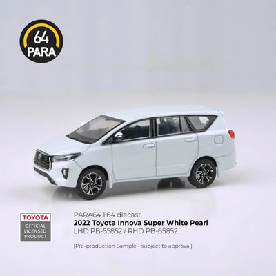 PARA64 Toyota Innova 2022 Super White Pearl 1:64 Scale Diecast Model