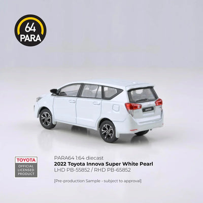 PARA64 Toyota Innova 2022 Super White Pearl 1:64 Scale Diecast Model
