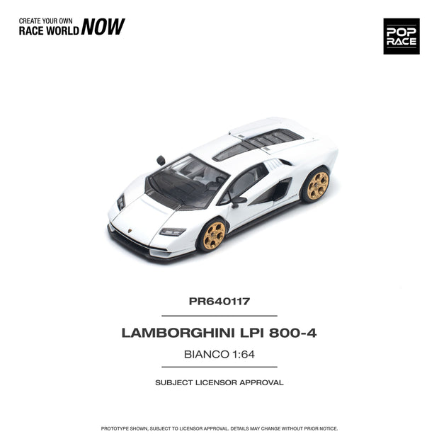Lamborghini LPI 800-4 Bianco 1:64 Scale Diecast Collectible