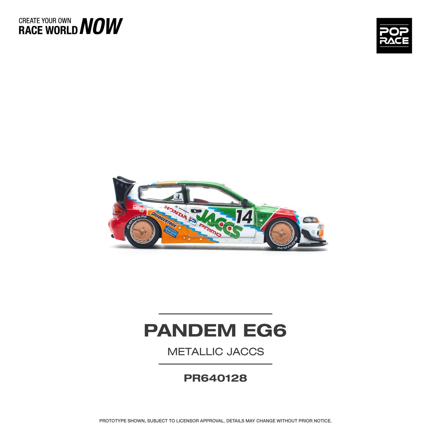Pandem EG6 Metallic Jaccs 1:64 Scale Diecast Collectible