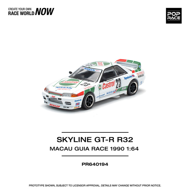 Skyline GT-R R32 Macau Guia Race 1990 1:64 Scale Diecast Collectible