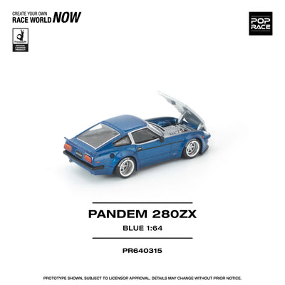 POPRACE Pandem Nissan 280ZX Blue 1:64 Scale Diecast Model (Pre-Order)