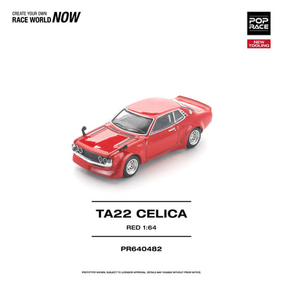 *PRE-ORDER* TA22 Celica New Tooling, 1:64 Scale (Red) - Pop Race
