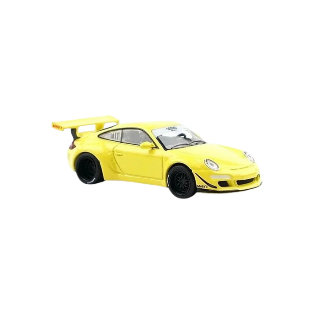 POPRACE Porsche RWB 997, 1:64 Scale (Yellow)