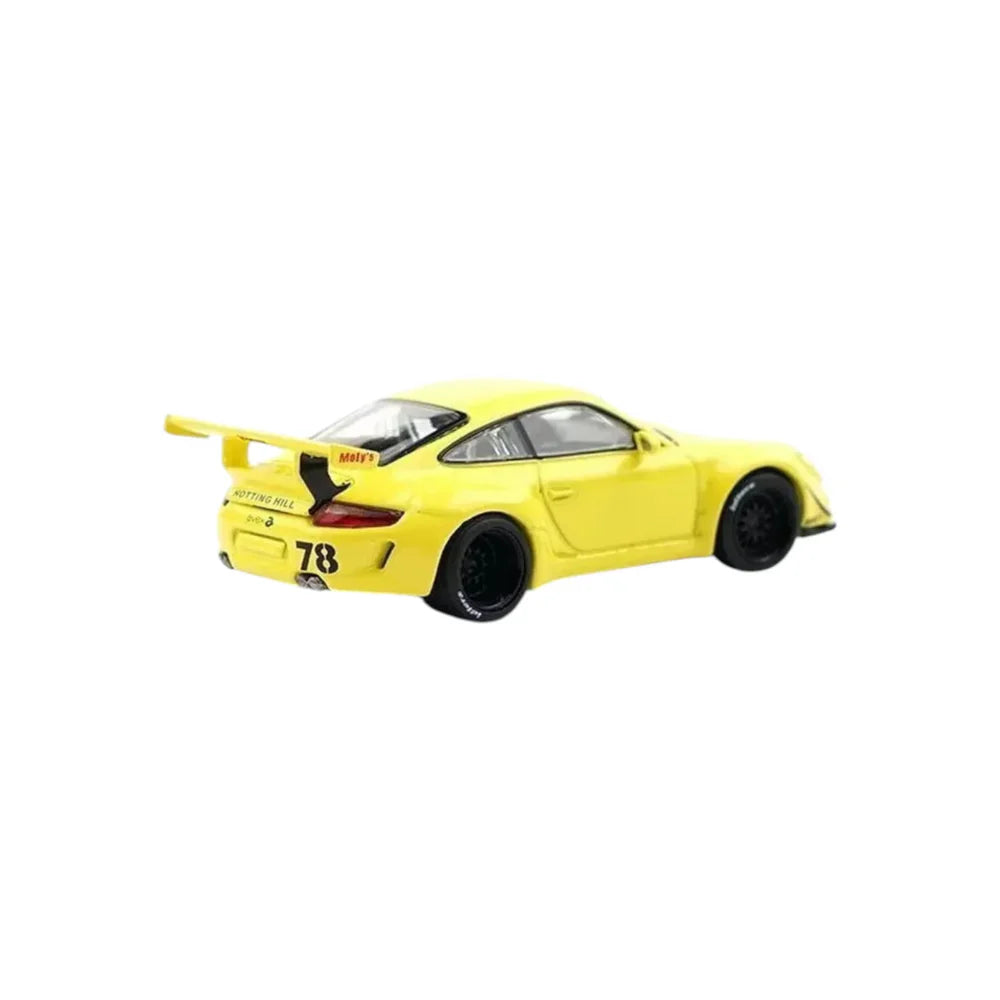 POPRACE Porsche RWB 997, 1:64 Scale (Yellow)