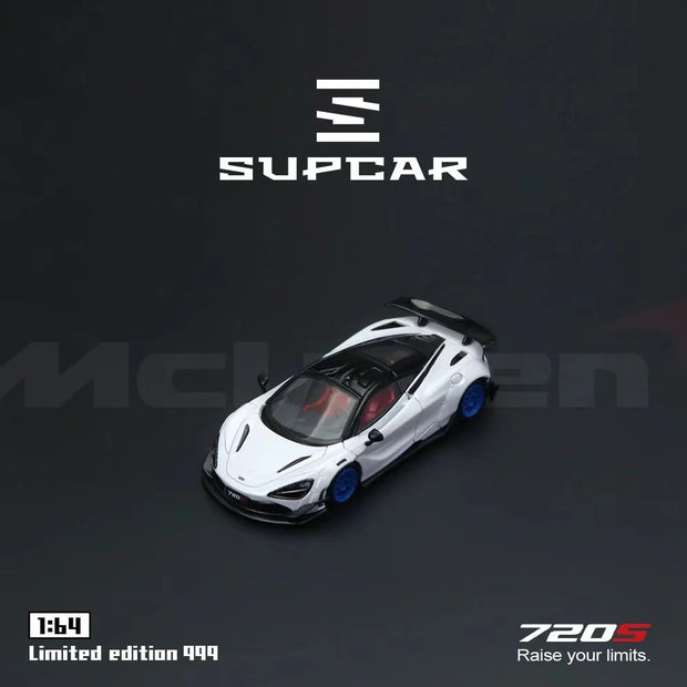 SupCar McLaren 720S alloy car model, 1:64 Scale (White)