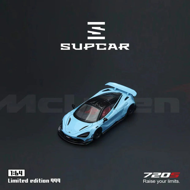 SupCar McLaren 720S alloy car model, 1:64 Scale (Blue)