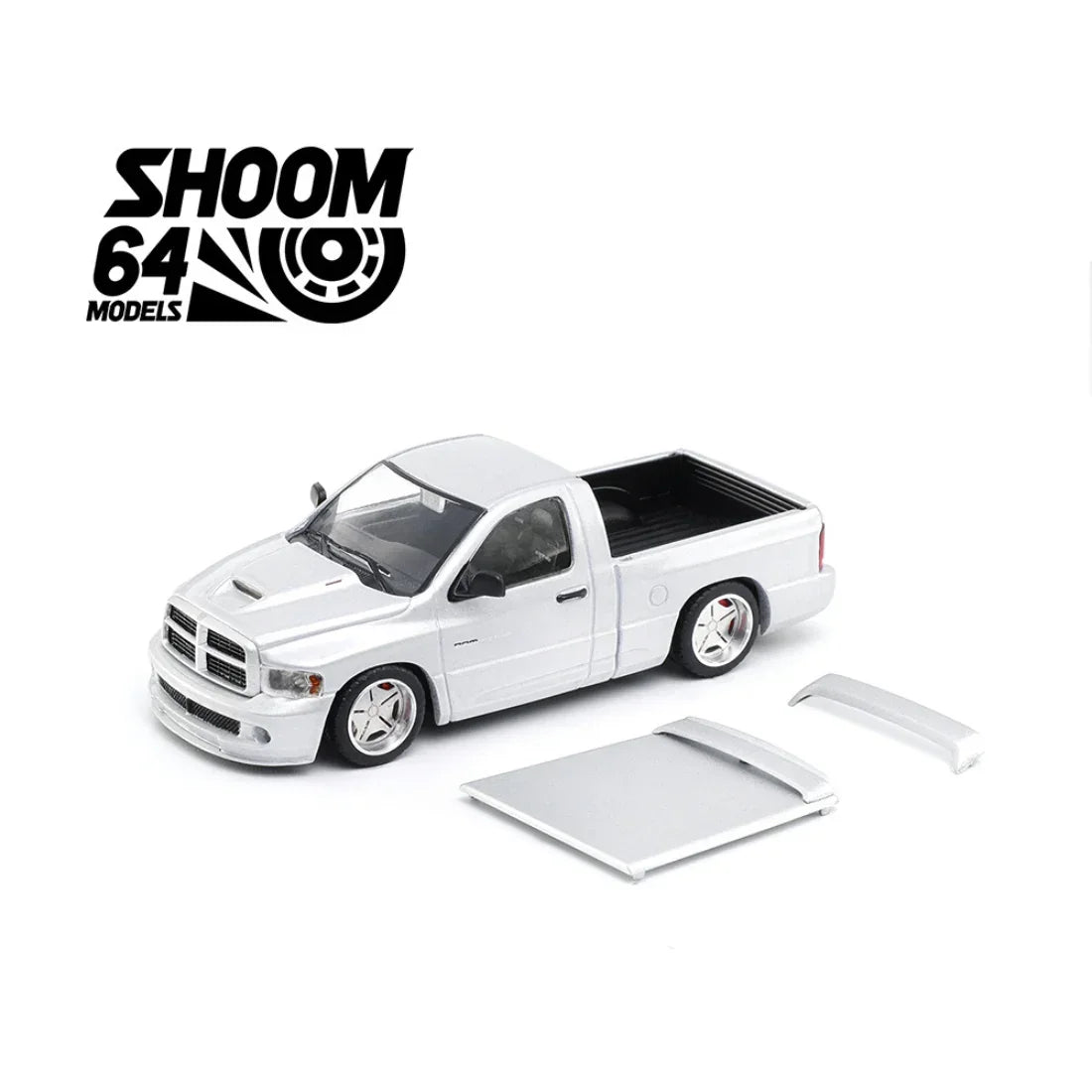Dodge Ram SRT-10 (2003), 1:64 Scale (Silver) - SHOOM64