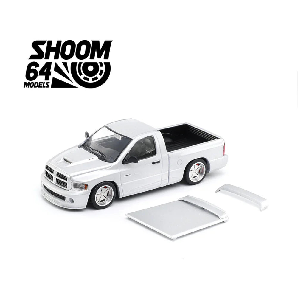 PRE-ORDER SHOOM64 Dodge Ram SRT-10 2003 Silver 1:64 Scale Diecast Model