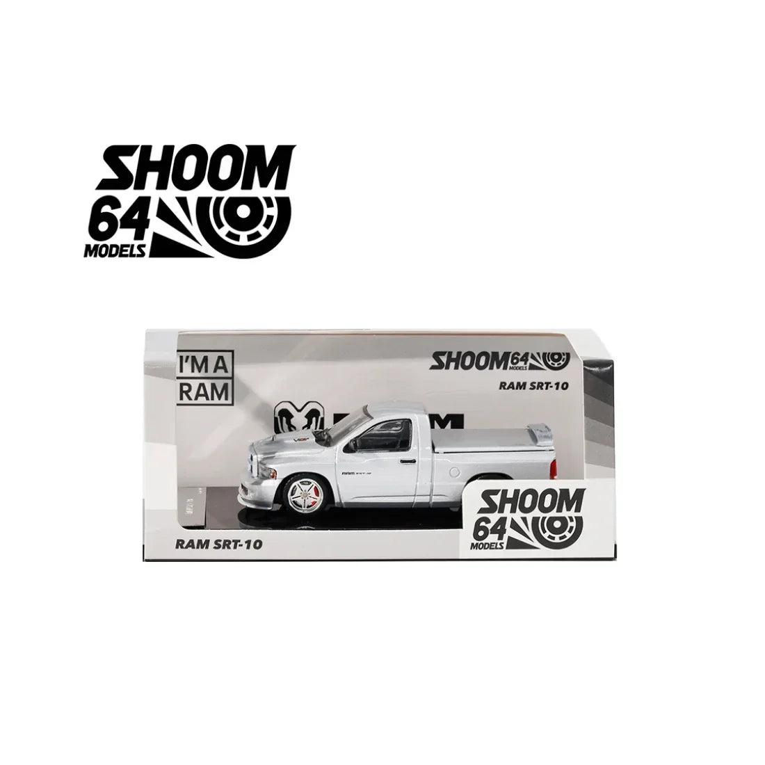 Dodge Ram SRT-10 (2003), 1:64 Scale (Silver) - SHOOM64