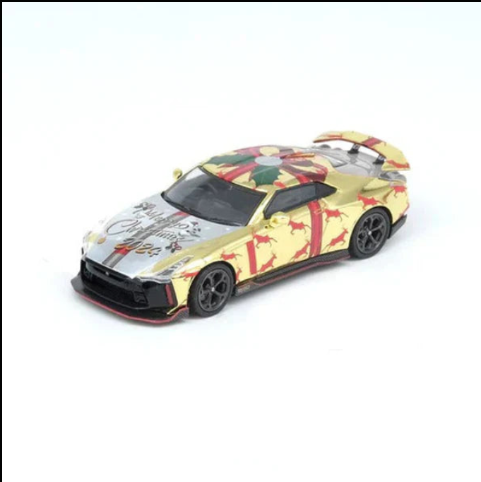 INNO64 Nissan GT-R50 X'Mas 2024 Special Edition Yellow 1:64 Scale Diecast Model