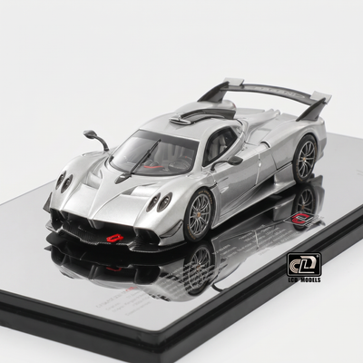 Pagani Huayra R Silver LCD Models | 1:43 Scale Diecast | Track Hypercar Collectible