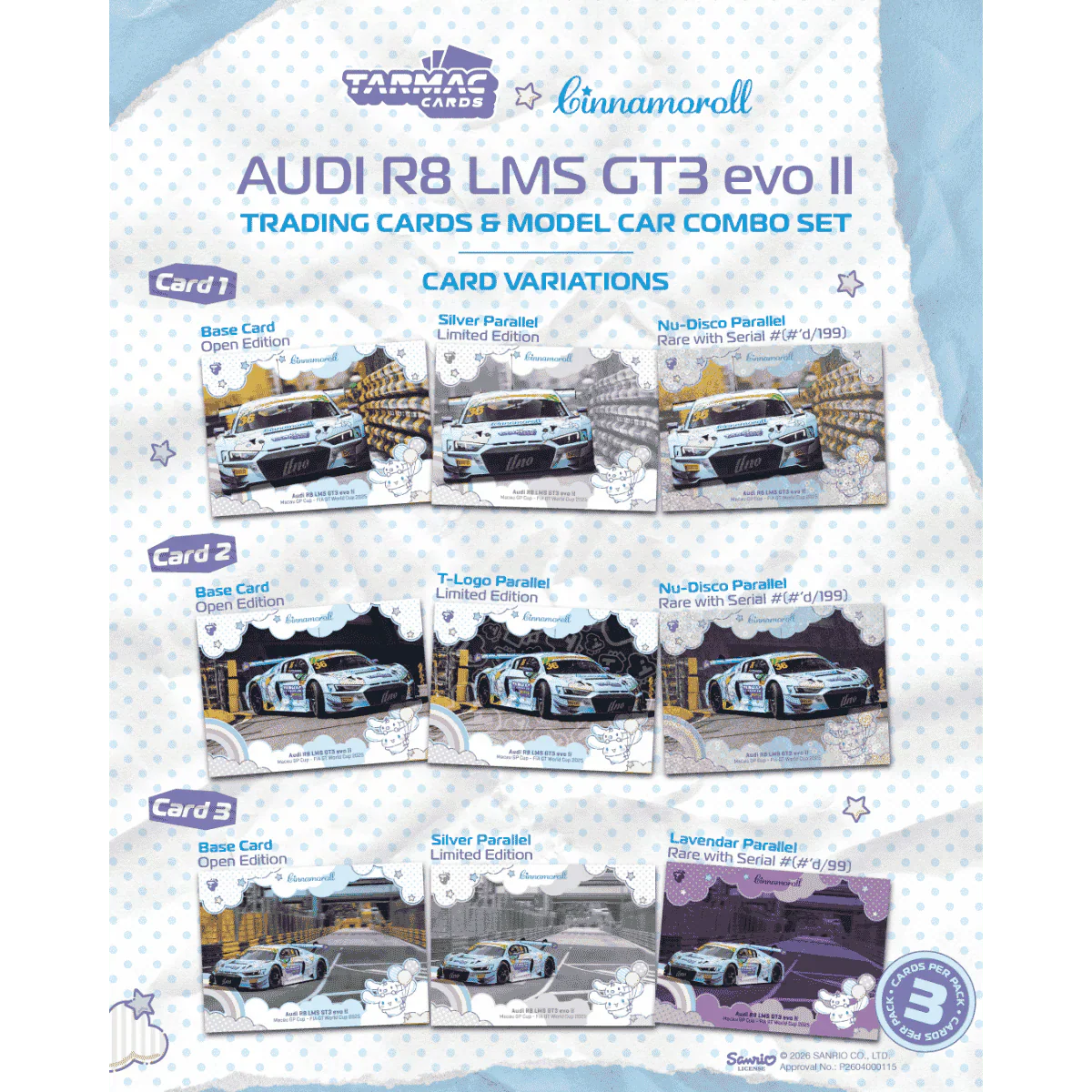 PRE-ORDER | Audi R8 LMS GT3 EVO II Macau GT Cup FIA GT World Cup 2025 Uno Racing Adderly Fong 1:64 Scale by Tarmac Works