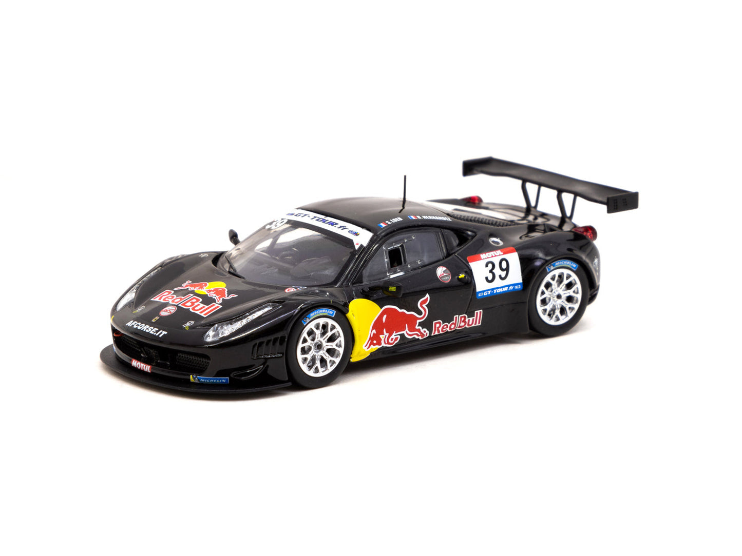 Ferrari 458 Italia GT3 GT TOUR 2011 #39 Red Bull - Hobby64 | 1:64 Tarmac Works | S.Loeb / B.Hernandez