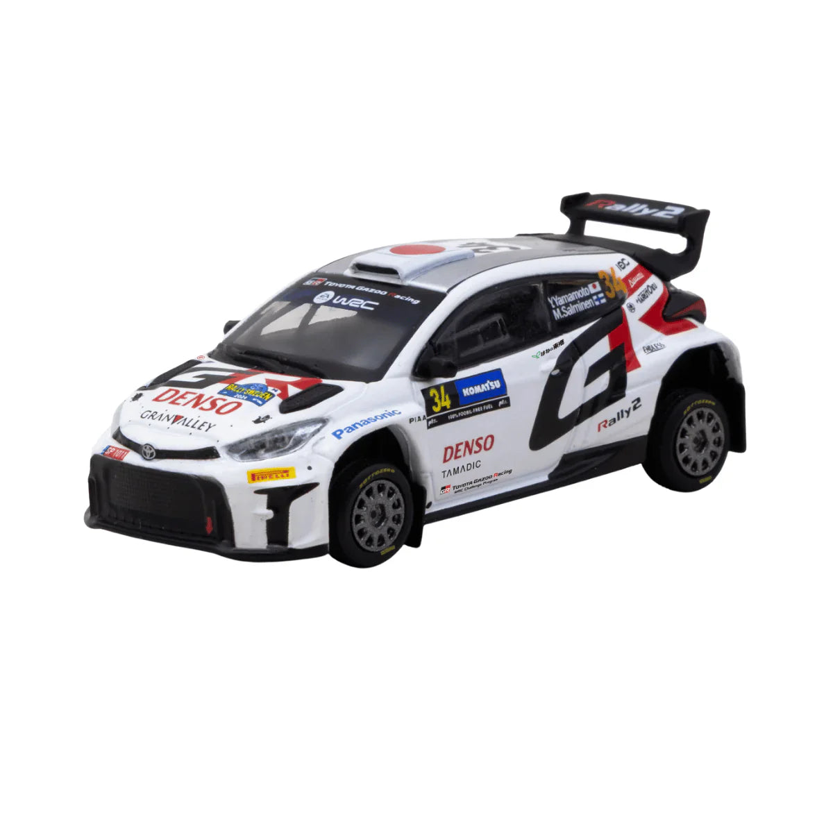 PRE-ORDER | Tarmac Works x iXO Models Toyota GR Yaris Rally2 Sweden 2024 Yuki Yamamoto / Marko Salminen 1:64 Scale