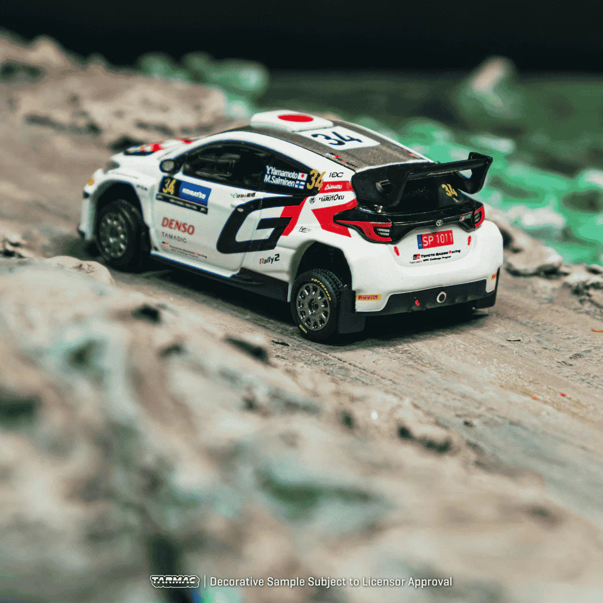 PRE-ORDER | Tarmac Works x iXO Models Toyota GR Yaris Rally2 Sweden 2024 Yuki Yamamoto / Marko Salminen 1:64 Scale