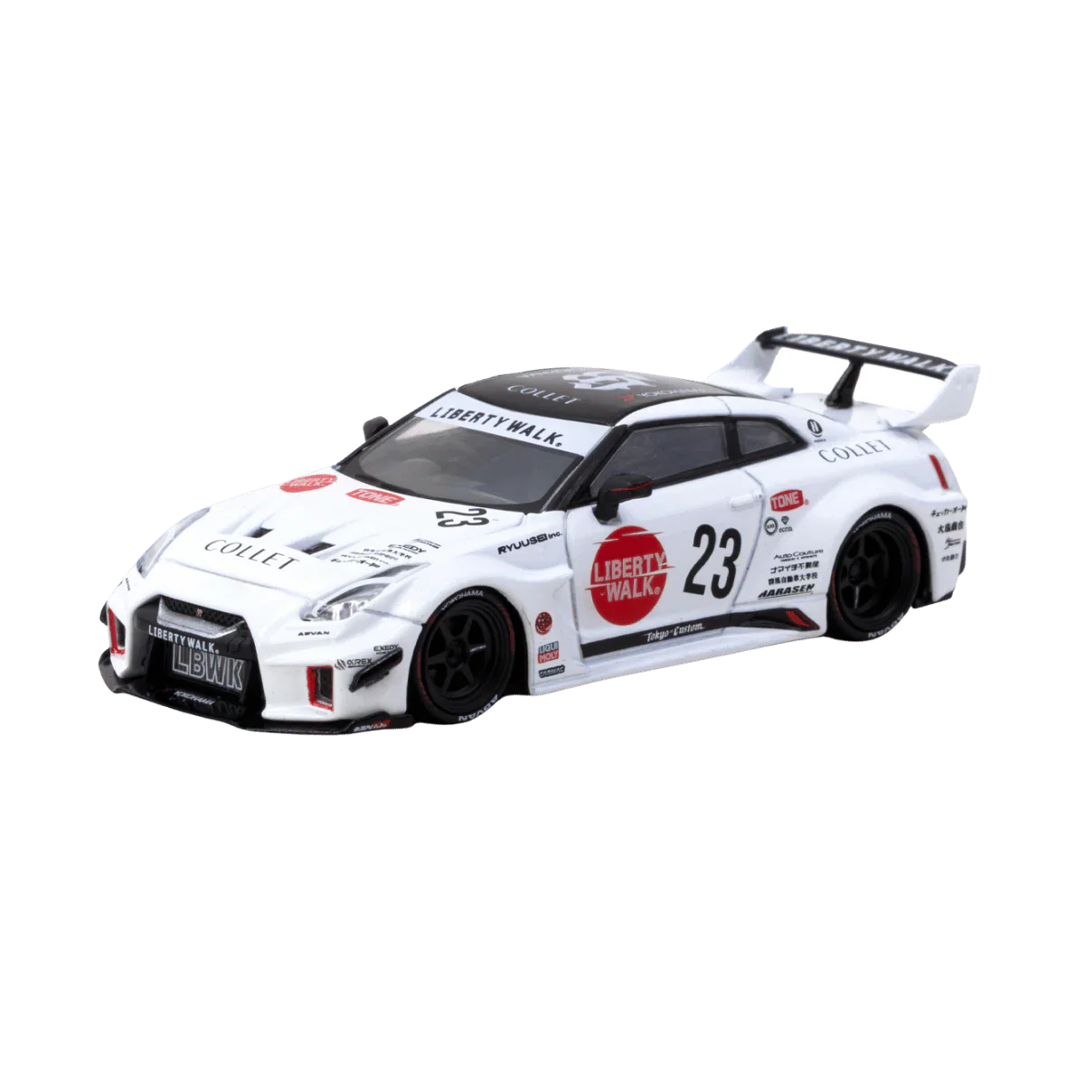 PRE-ORDER | LB-Silhouette Works GT NISSAN 35GT-RR 1:64 Scale (White) by Tarmac Works