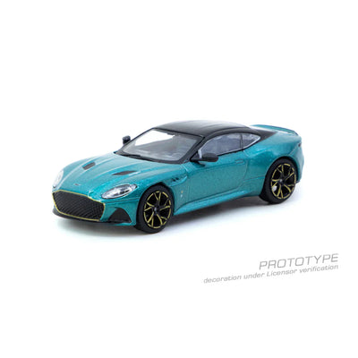 PRE-ORDER Tarmac Works Aston Martin DBS Superleggera Chance of Chase Car, 1:64 Scale (Green Metallic)